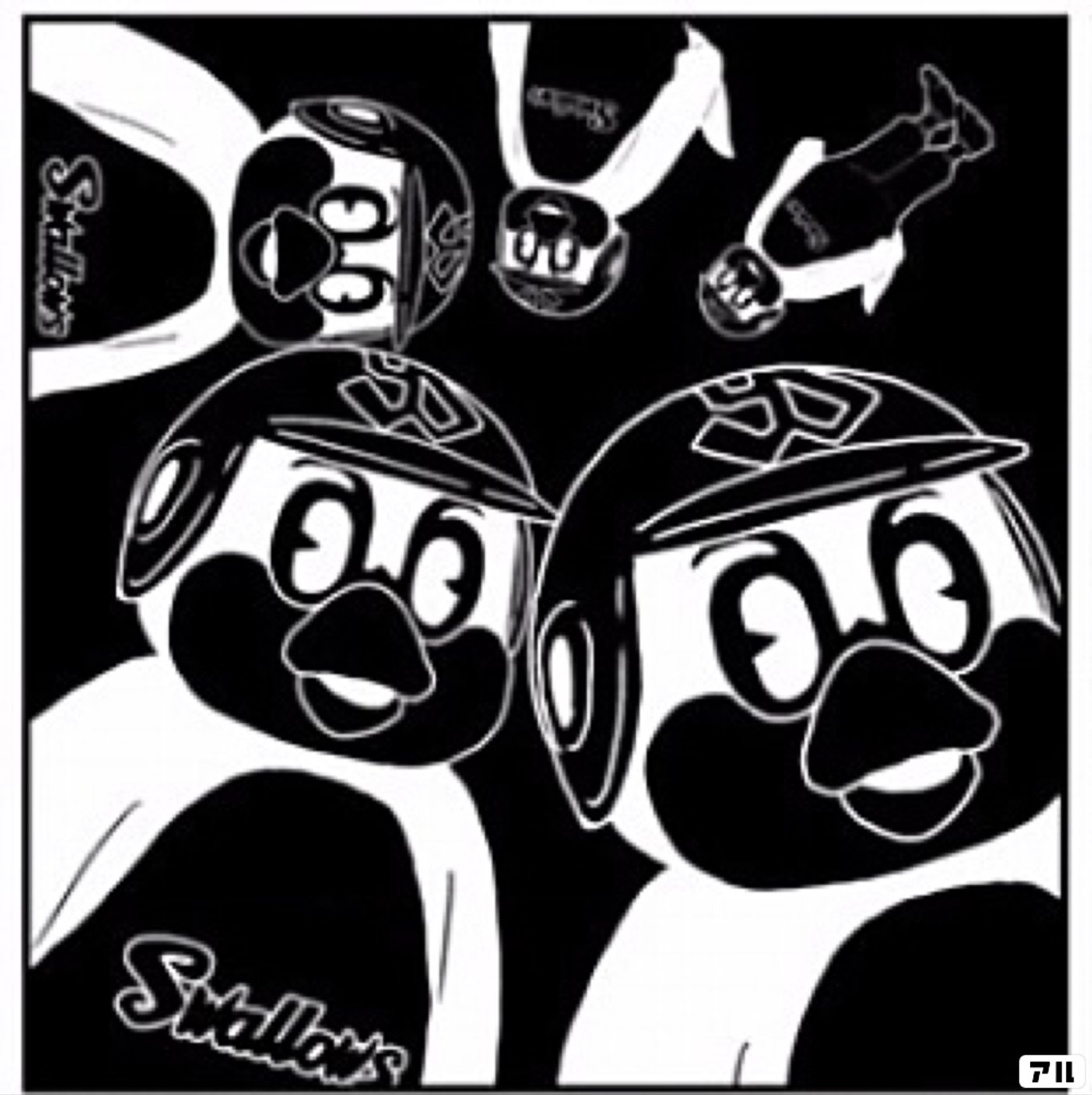 天に向かってつば九郎