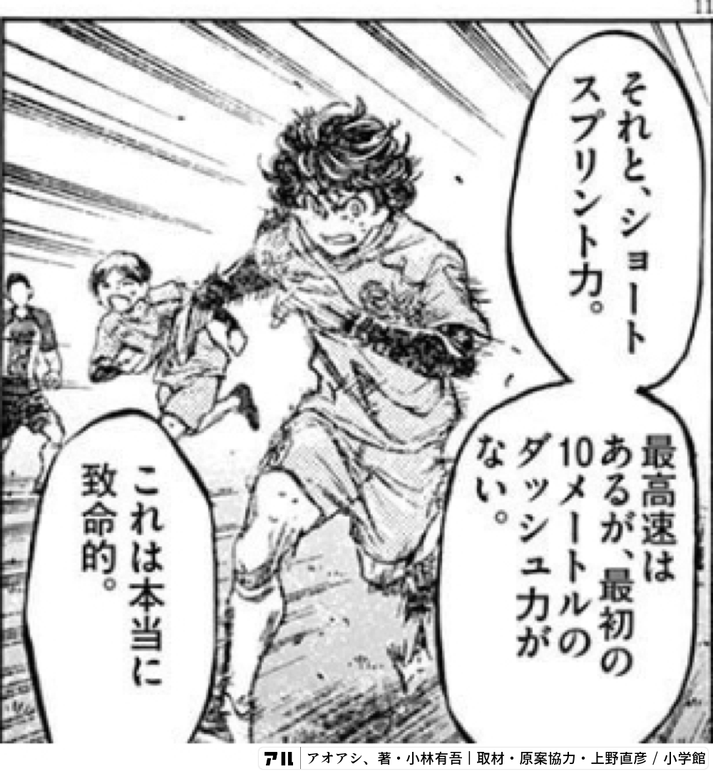 最高速はあるが、最初の19メートルのダッシュカ力がない。それと