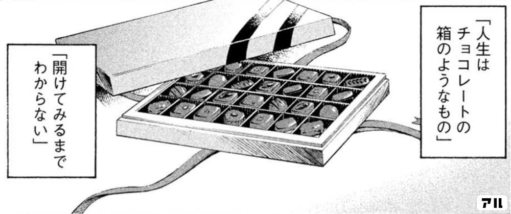 人生はチョコレートの箱のようなもの 開けてみるまでわからない 水曜日のシネマ アル
