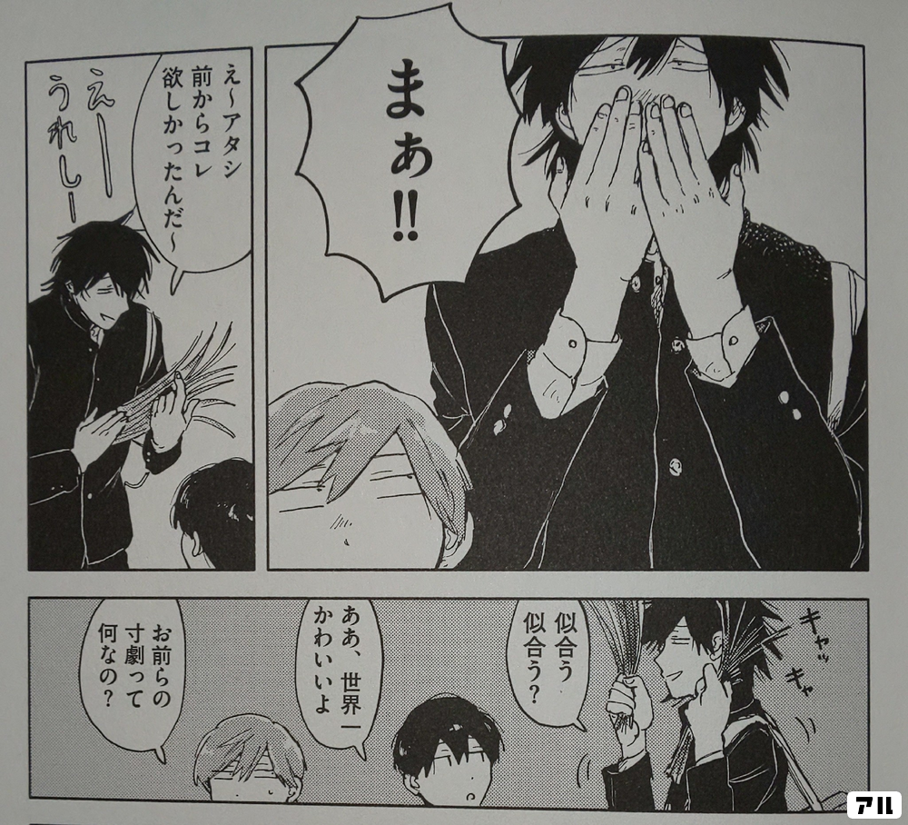 チャ似合う まあ ああ 世界一かわいいよえ アタシ前からコレ欲しかったんだ お前らの寸劇って何なのうれし サラウンド アル