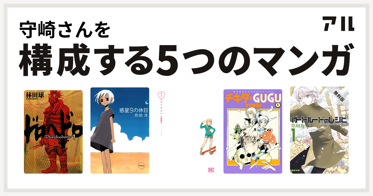 守崎さんを構成するマンガはドロヘドロ 惑星9の休日 かげふみさん チキタ Gugu ガートルードのレシピ 私を構成する5つのマンガ アル