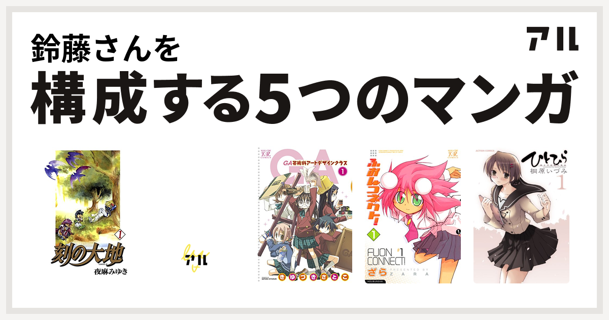 鈴藤さんを構成するマンガは刻の大地 Pon とキマイラ Ga 芸術科アートデザインクラス ふおんコネクト ひとひら 私を構成する5つのマンガ アル