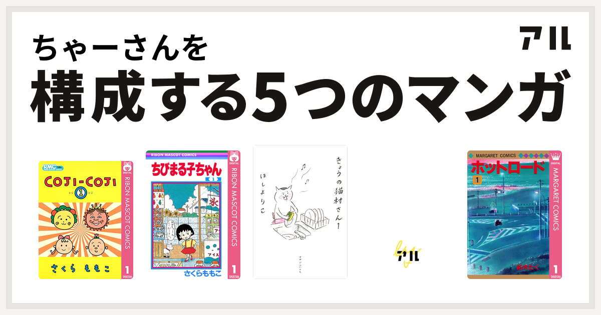 ちゃーさんを構成するマンガはコジコジ Coji Coji ちびまる子ちゃん きょうの猫村さん キャンディ キャンディ ホットロード 私を構成する5つのマンガ アル