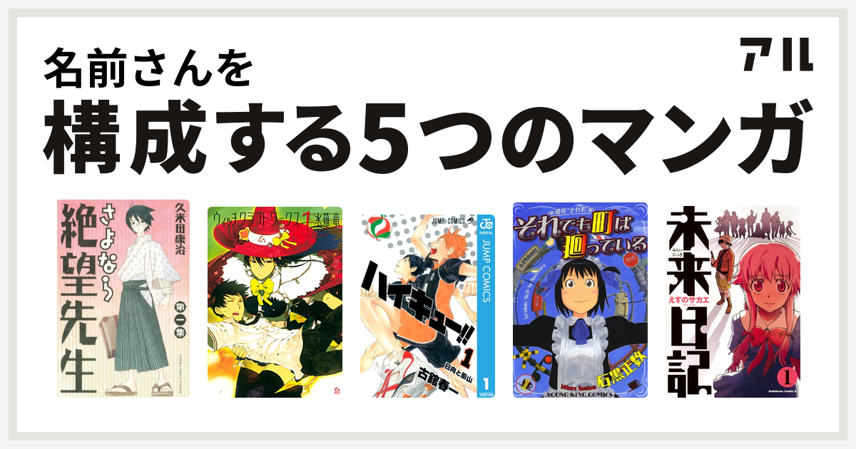 名前さんを構成するマンガはさよなら絶望先生 ウィッチクラフト